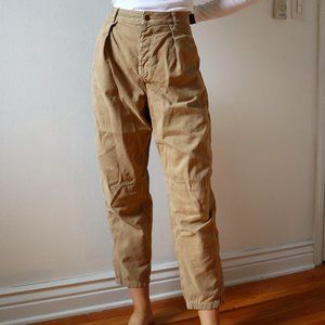 ZARA SLOUCHY PLEATED PANTS Beige